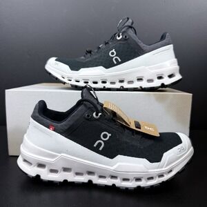 ON Running Women's Cloud Ultra 2 Black White Size 5.5 Athletic Shoe Trail Hiking